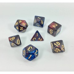 HD Polyhedral 7 Dice Set (Red+blue) Blend dice color