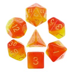 HD Polyhedral 7 Dice Set Rising Phoenix