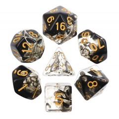 HD Polyhedral 7 Dice Set Dark Cloud