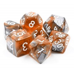 HD Polyhedral 7 Dice Set Amber Shard