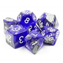 HD Polyhedral 7 Dice Set Cold Iron