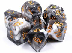 HD Polyhedral 7 Dice Set Chocolate Cream