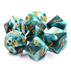 HD Polyhedral 7 Dice Set Blue Ink