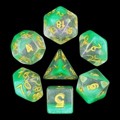 HD Polyhedral 7 Dice Set Spring Dew