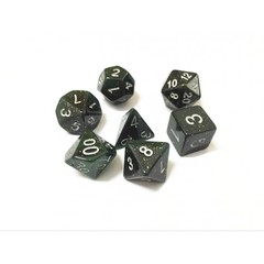 HD Polyhedral 7 Dice Set Green dice