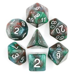 HD Polyhedral 7 Dice Set Bloodstone