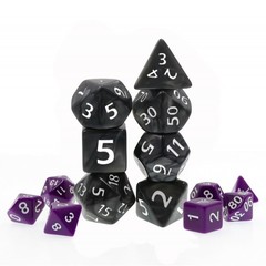 HD Polyhedral 7 Dice Set Black Giant Pearl