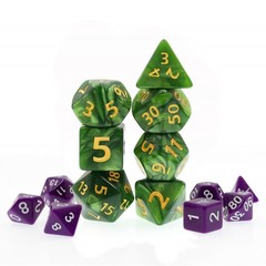 HD Polyhedral 7 Dice Set Green Giant Pearl