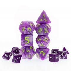 HD Polyhedral 7 Dice Set Purple Giant Pearl