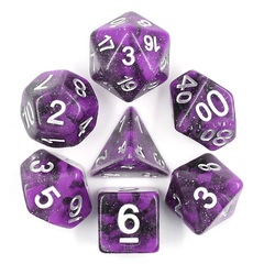 HD Polyhedral 7 Dice Set Black Unicorn