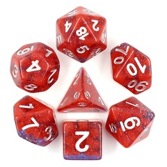 HD Polyhedral 7 Dice Set Crystal Rose