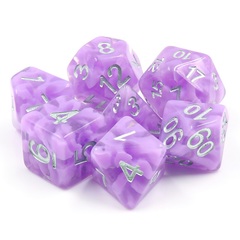 HD Polyhedral 7 Dice Set Purple Haze