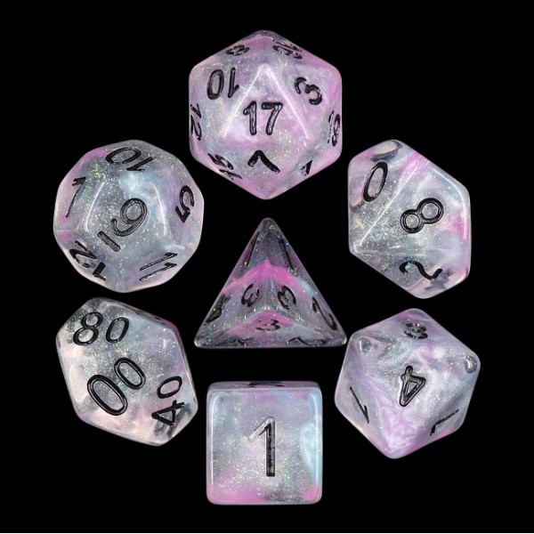 HD Polyhedral 7 Dice Set Ro Chrome