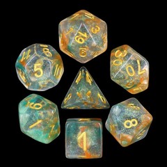 HD Polyhedral 7 Dice Set Luminous Koi