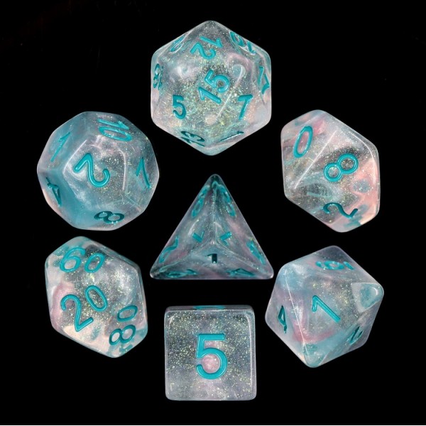 HD Polyhedral 7 Dice Set Winter Walker