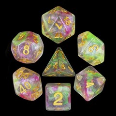 HD Polyhedral 7 Dice Set Dragon's Breath