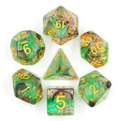 HD Polyhedral 7 Dice Set Evil Spell