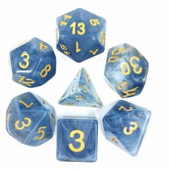 HD Polyhedral 7 Dice Set Blue Jade dice