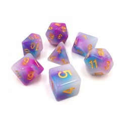 HD Polyhedral 7 Dice Set (Blur+Purple) Jade dice set