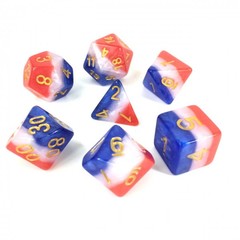 HD Polyhedral 7 Dice Set 3 layer multicolor dice