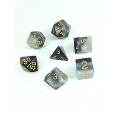 HD Polyhedral 7 Dice Set Grey Gradients dice