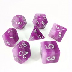 HD Polyhedral 7 Dice Set Purple Gradients dice