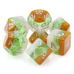 HD Polyhedral 7 Dice Set Kiwirfruit