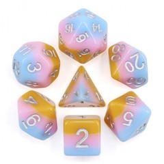 HD Polyhedral 7 Dice Set Soft Cream