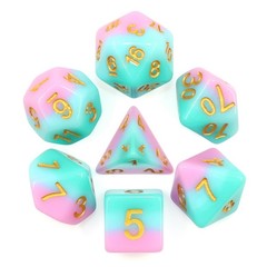 HD Polyhedral 7 Dice Set Luxury Dream