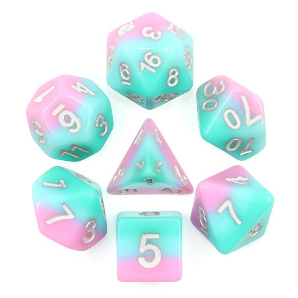 HD Polyhedral 7 Dice Set Lovers Whisper