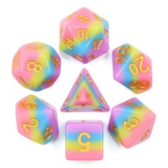 HD Polyhedral 7 Dice Set Rainbow Bridge