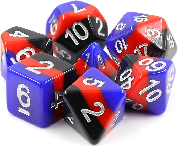 HD Polyhedral 7 Dice Set Matrix