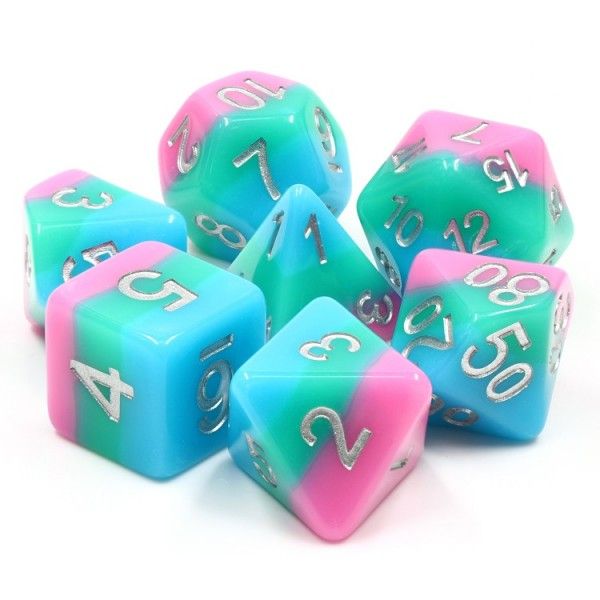 HD Polyhedral 7 Dice Set Sakura Matcha
