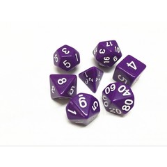 HD Polyhedral 7 Dice Set Purple opaque dice