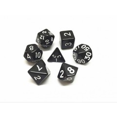 HD Polyhedral 7 Dice Set Black opaque dice