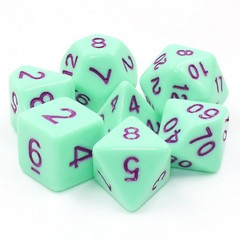 HD Polyhedral 7 Dice Set Mint Rose