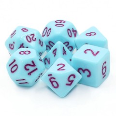 HD Polyhedral 7 Dice Set Blue Jay