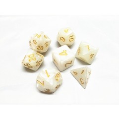 HD Polyhedral 7 Dice Set White pearl dice