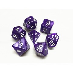 HD Polyhedral 7 Dice Set Purple pearl dice