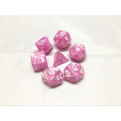 HD Polyhedral 7 Dice Set Pink pearl dice