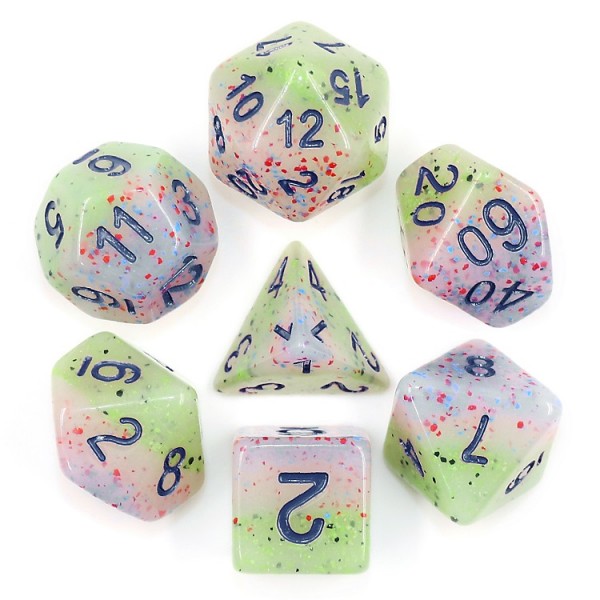HD Polyhedral 7 Dice Set Witchs Robe