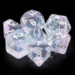 HD Polyhedral 7 Dice Set Forever Love