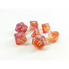 HD Polyhedral 7 Dice Set Transparent blend dice set