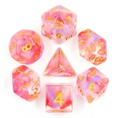 HD Polyhedral 7 Dice Set Clematis Edda