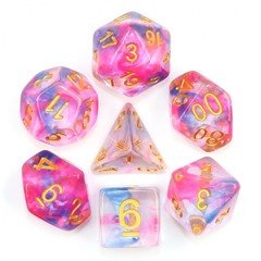 HD Polyhedral 7 Dice Set Morning Glory