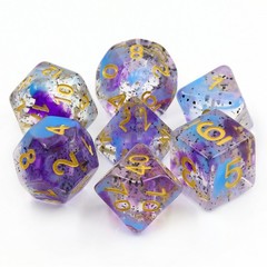 HD Polyhedral 7 Dice Set Violet Sulfer