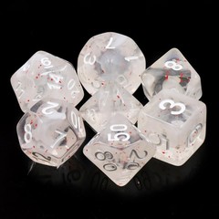 HD Polyhedral 7 Dice Set Blossom Snowfall