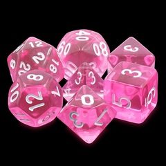 HD Polyhedral 7 Dice Set Magenta Gems