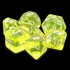 HD Polyhedral 7 Dice Set Sun Gems