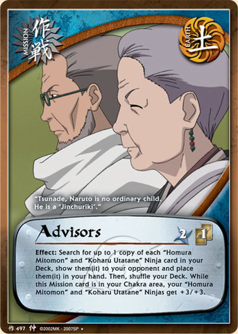 Advisors - M-497 - Uncommon - 1st Edition - Foil - Naruto CCG 